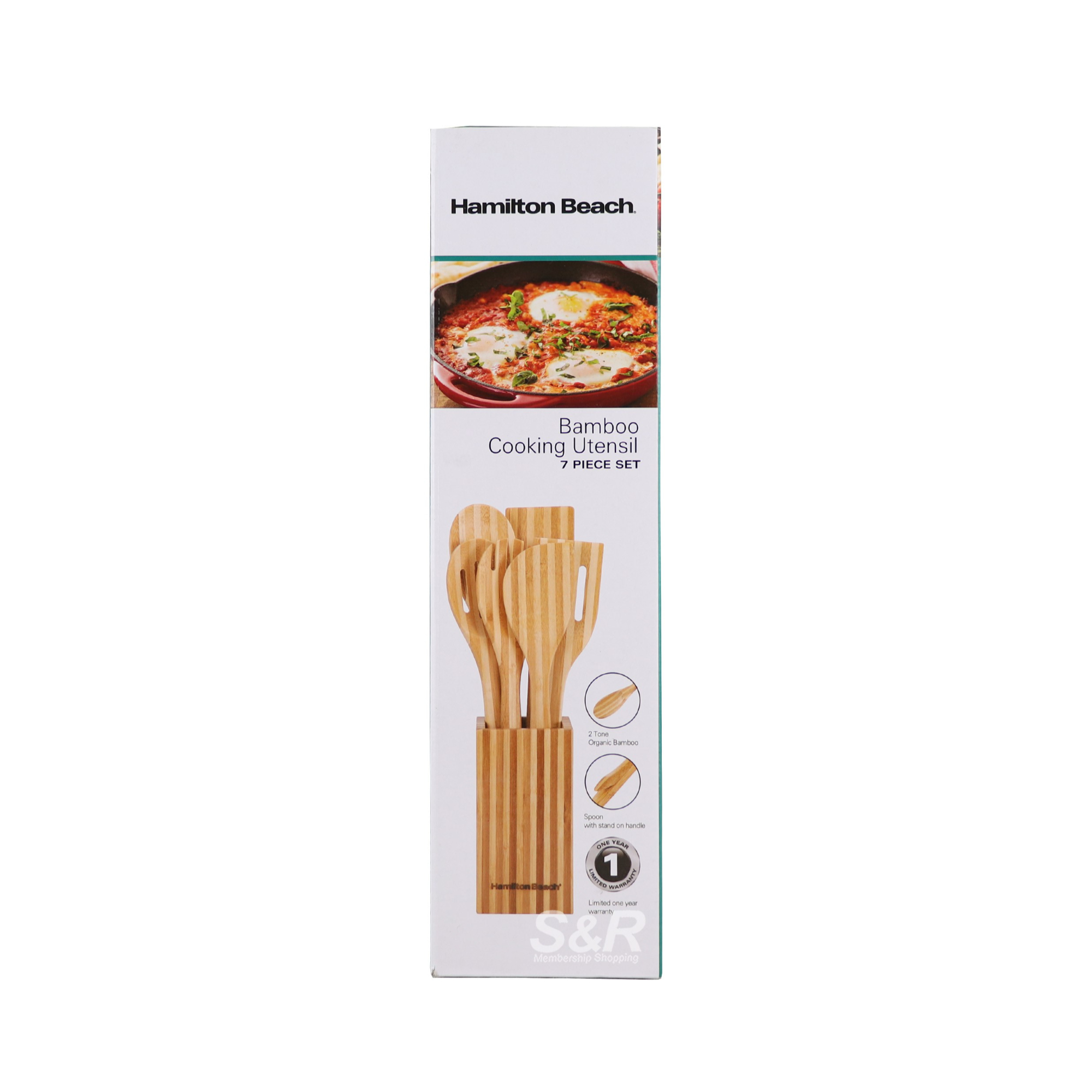 Hamilton Beach Organic Bamboo Cooking Utensil Set 7pcs Hamilton Beach Organic Bamboo Cooking Utensil Set 7pcs